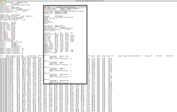 log + rapportage file